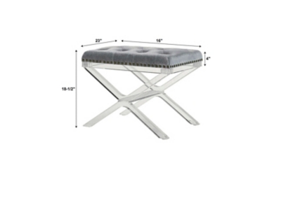 X Base Acrylic Leg Vanity Bench Ashley Furniture Homestore