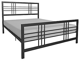 Burbank Metal Full Bed, Black, large