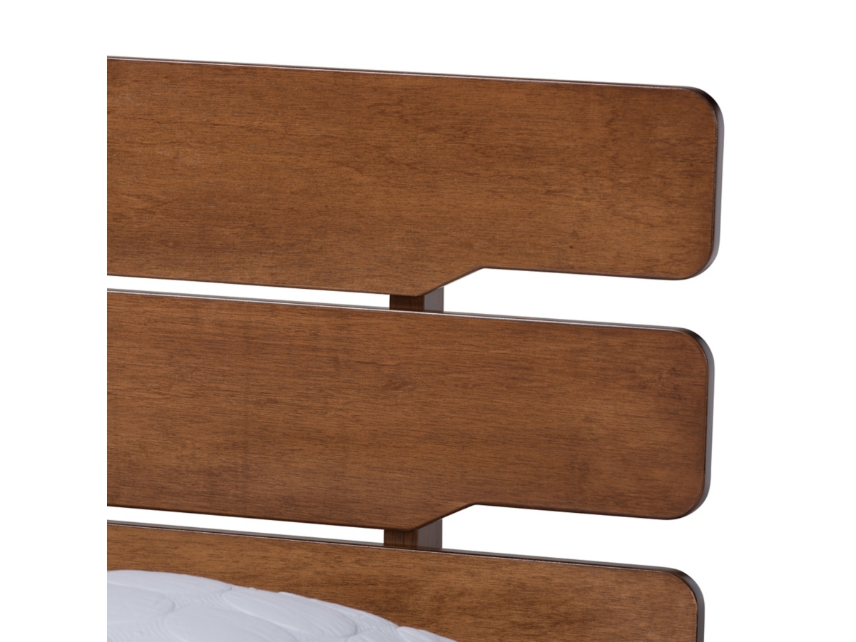 Anzia Mid-Century Wood Queen Platform bed | Ashley
