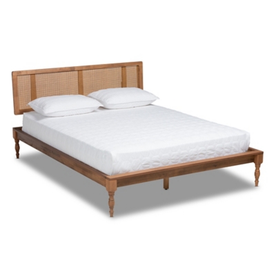 Baxton studio romy ash walnut size online platform bed