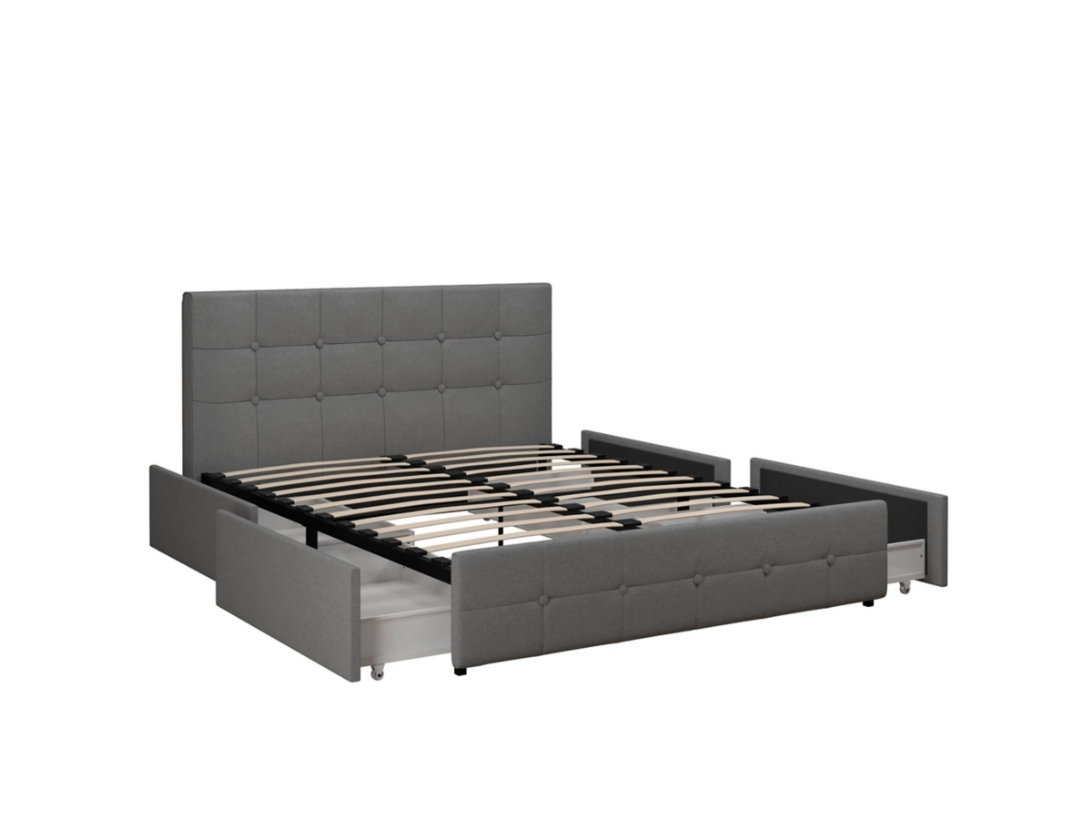 Atwater Living Ryder Full Linen Upholstered Storage Bed | Ashley