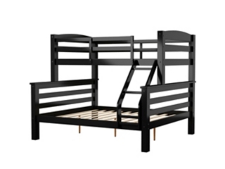 Linon Cale Black Twin over Full Bunk Bed