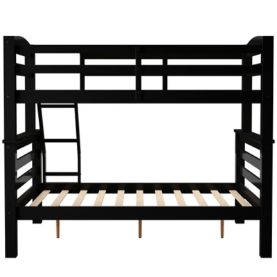 Linon Cale Black Twin Over Full Bunk Bed - Thumbnail 4