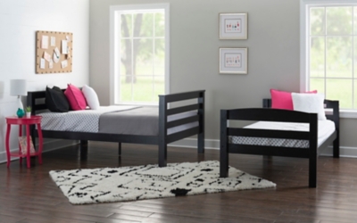 Linon Cale Black Twin Over Full Bunk Bed