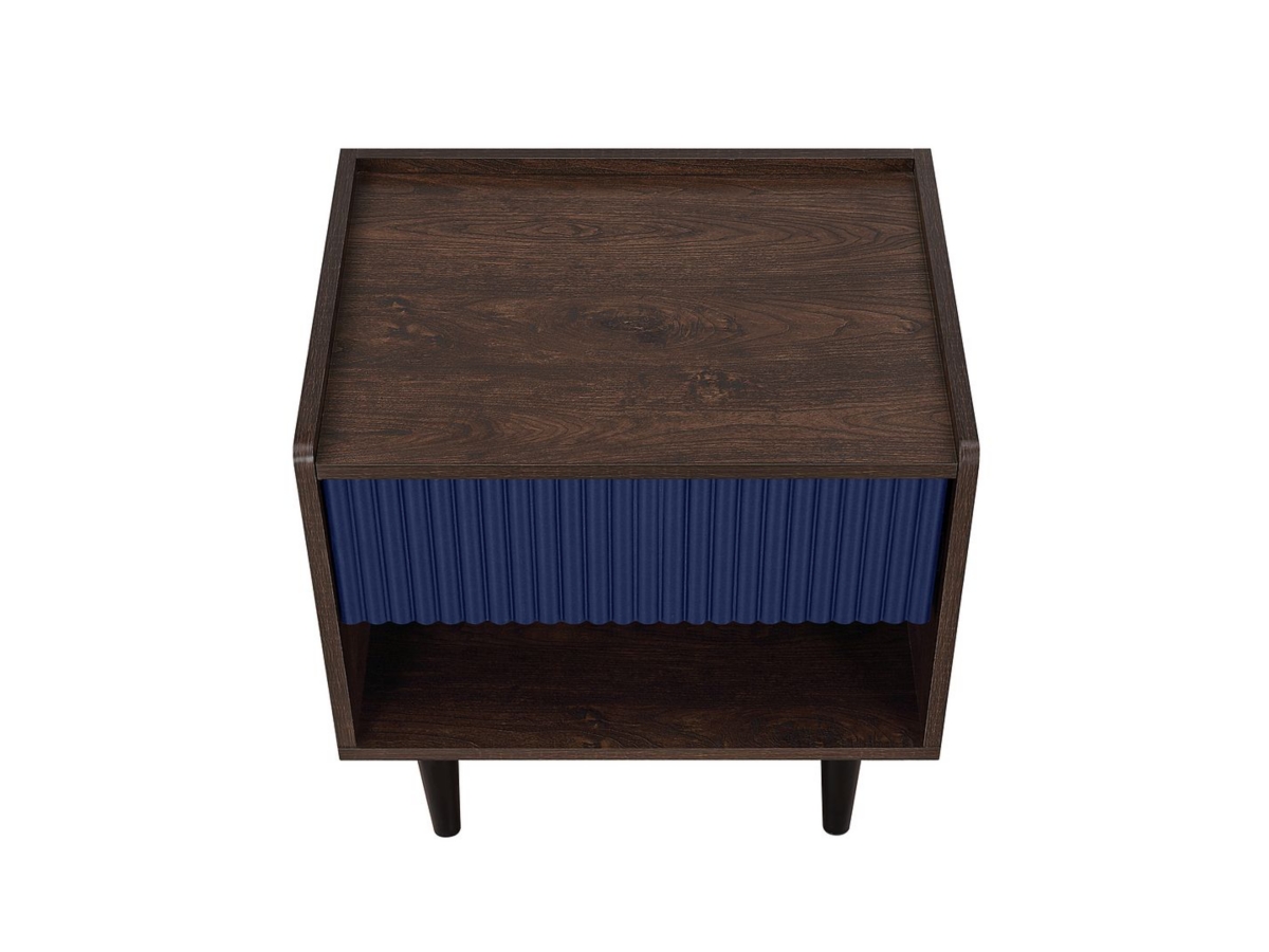 Manhattan Comfort Duane Ribbed 1-Drawer Nightstand Set of 2 | Ashley