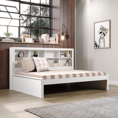 B6001400CN Donco Kids Bookcase Full Daybed, White sku B6001400CN