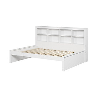 Donco Kids Bookcase Full Daybed, White, large