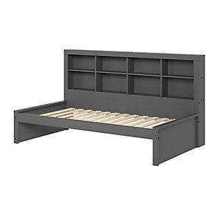 Donco Kids Bookcase Twin Day Bed, Dark Gray, large