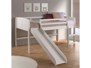 Donco Kids Louver Loft Bed with Slide