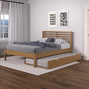 Donco Kids Roan Queen Platform Bed with Twin Trundle Bed, , rollover