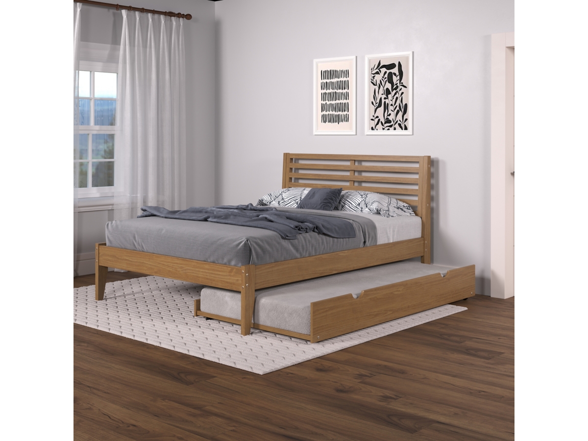 Queen Platform Bed Trundle Solid Wood Full Size Platform Bed With — free download