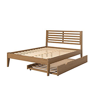 Donco Kids Roan Queen Platform Bed with Twin Trundle Bed, , large