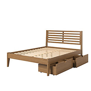 Donco Kids Roan Queen Platform Bed with Dual Underbed Drawers, , large
