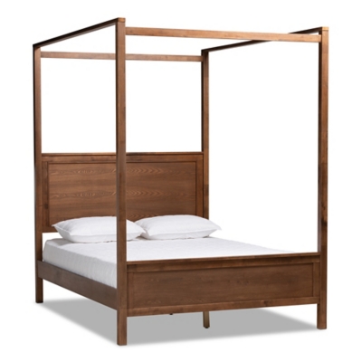 King Brown Wood Canopy Beds Ashley Furniture Homestore