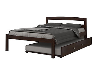 Donco Kids Econo Full Bed with Twin Trundle, Cappuccino, large