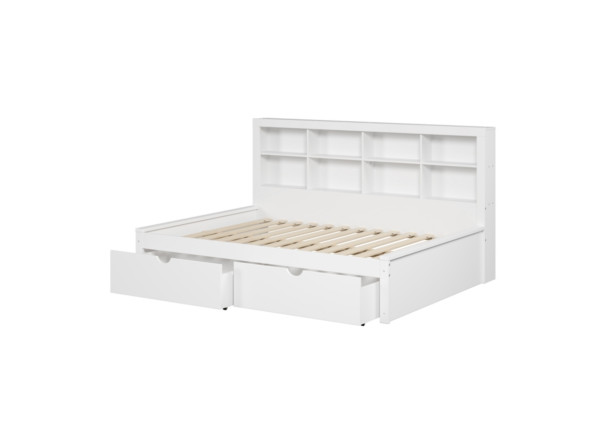aranzo1028様　DC dig ホワイト Donco Kids Bookcase Full Daybed with Dual Underbed Drawers