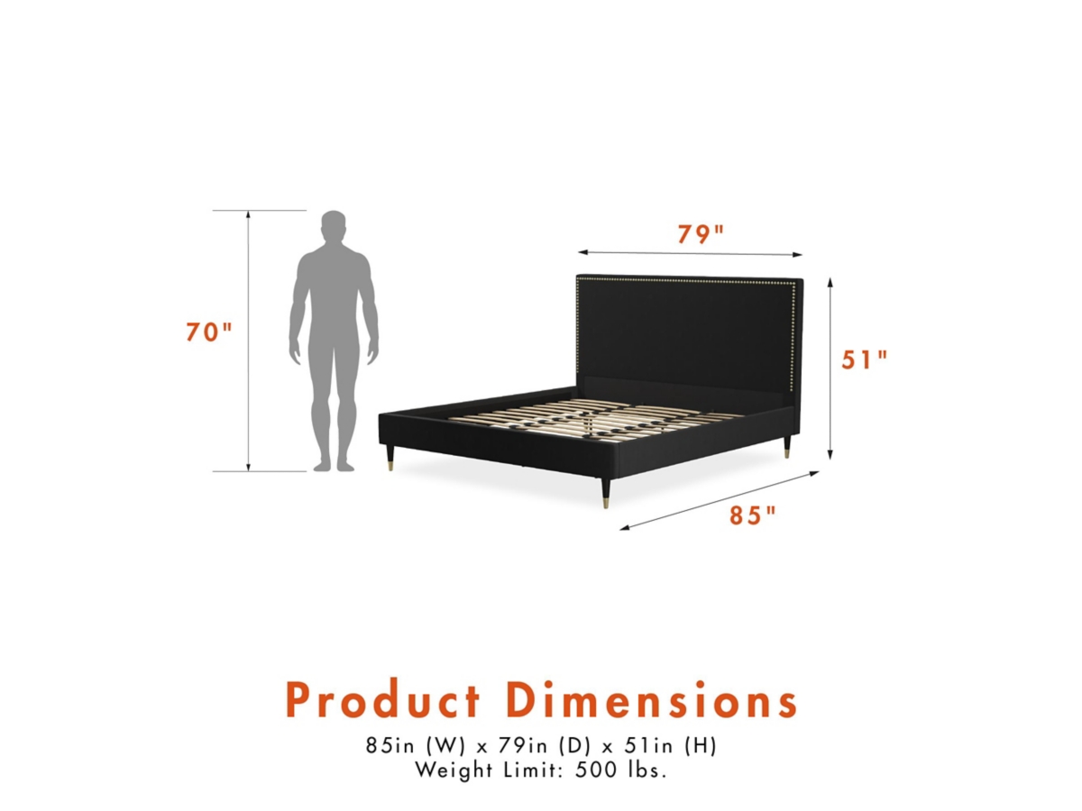 CosmoLiving by Cosmopolitan Audrey Upholstered King Bed Ashley
