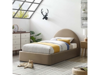 Resort Performance Velvet Arched Round Platform Bed