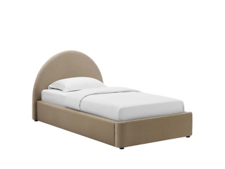 Resort Performance Velvet Arched Round Platform Bed