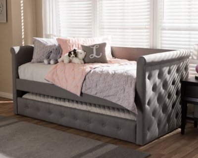 Button Tufted Daybed With Trundle Ashley Furniture Homestore