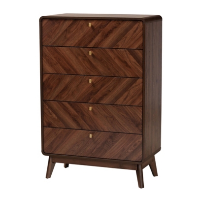 Baxton Studio Markell 32" 5-Drawer Chest | Ashley