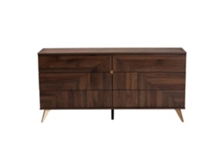 Baxton Studio Graceland 63" 6 Drawer Dresser