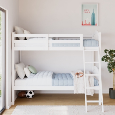 Storkcraft Longhorn Twin-over-Twin Bunk Bed, White, rollover