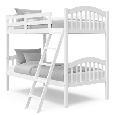 Storkcraft Longhorn Twin-over-Twin Bunk Bed, White, large