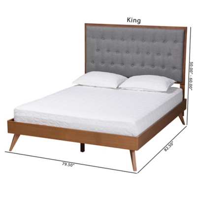 Baxton Studio Dericia King Panel Platform Bed - Thumbnail 4