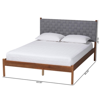 Baxton Studio Estela Queen Panel Platform Bed - Thumbnail 3