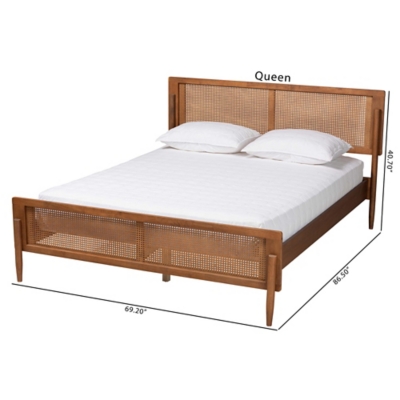 Baxton Studio Gardwin Queen Panel Platform Bed - Thumbnail 3