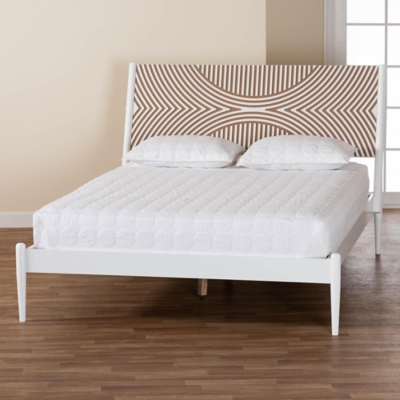 Baxton Studio Louetta Queen Panel Platform bed - Thumbnail 3