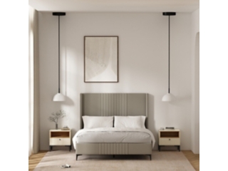 Manhattan Comfort Amara 20" 1 Drawer Nightstand (Set of 2)