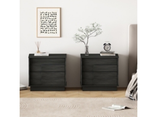 Manhattan Comfort Horizon 22" 2 Drawer Nightstand (Set of 2)