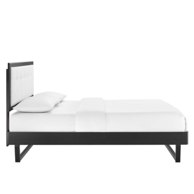 Modway Willow Platform Bed With Angular Frame, Black/White, large