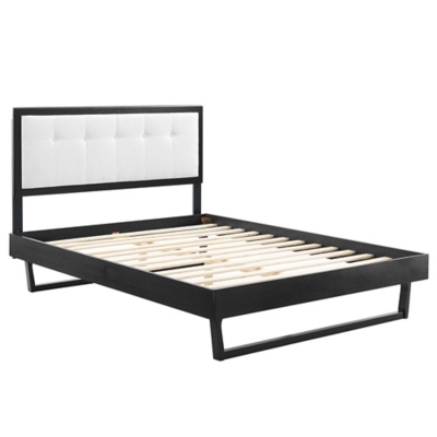 Modway Willow Platform Bed With Angular Frame, Black/White, large