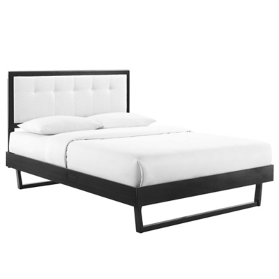 Modway Willow Platform Bed With Angular Frame, Black/White, large