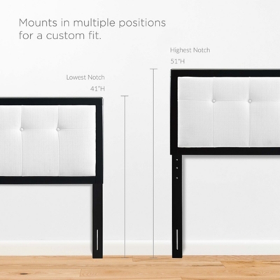 Modway Willow Platform Bed With Angular Frame, Black/White, large