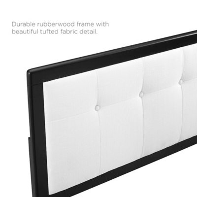 Modway Willow Platform Bed With Angular Frame, Black/White, large