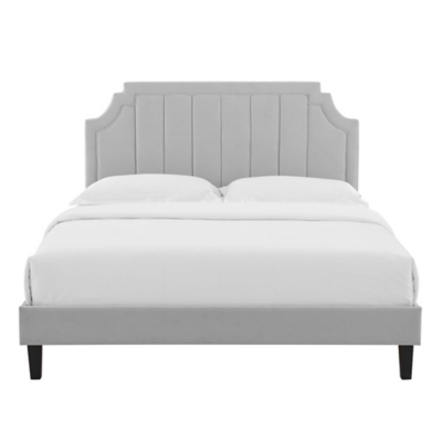 Modway Sienna Platform Bed, Light Gray, large