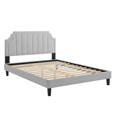 Modway Sienna Platform Bed, Light Gray, large