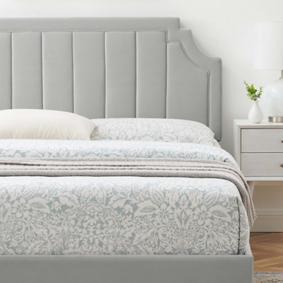 Modway Sienna Platform Bed, Light Gray, large