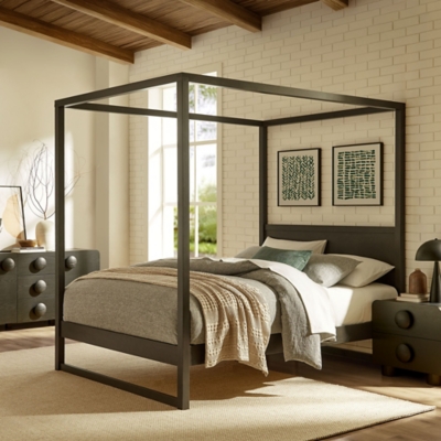 Modway Alva Queen Platform Bed, Smoked Oak, rollover