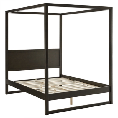 Modway Alva Queen Platform Bed, Smoked Oak, large