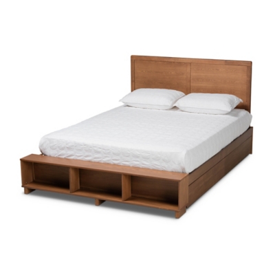 Baxton Studio Tamsin Queen Platform Bed With Storage, , grid