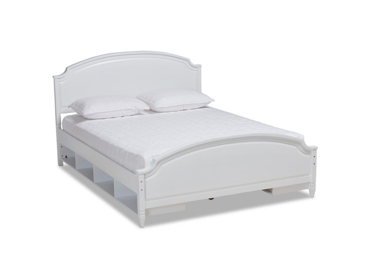 Baxton Studio Elise Classic and Traditional Transitional White Finished Wood Twin Size Storage Platform Bed Baxton Studio Elise Classic and Traditional Transitional White Finished Wood Twin Size Storage Platform Bed