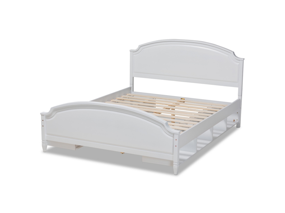 Baxton Studio Elise Classic and Traditional Transitional White Finished Wood Twin Size Storage Platform Bed Baxton Studio Elise Classic and Traditional Transitional White Finished Wood Twin Size Storage Platform Bed