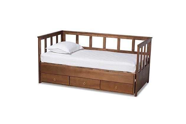 Baxton Studio Kendra Expandable Twin To, Expandable Twin Size To King Bed Frame