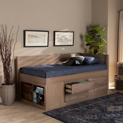 Ashley furniture twin bed with clearance drawers