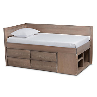 Barchan Full Panel Bed With 2 Storage, Barchan Twin Bookcase Bed With 2 Storage Drawers